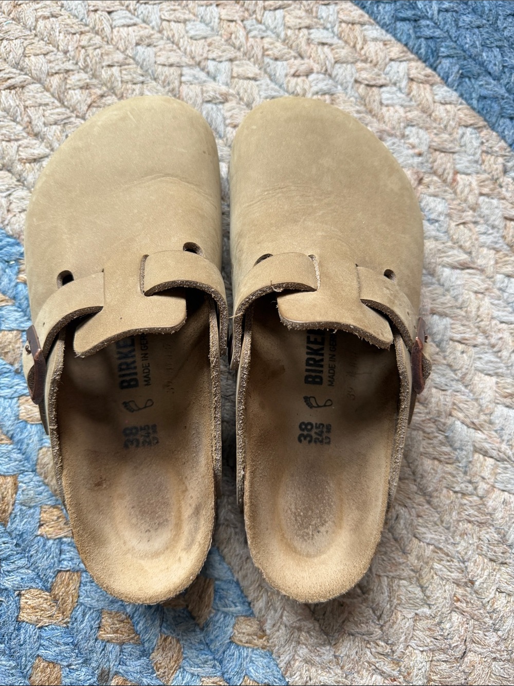 Birkenstock Kids Clogs in Tan Suede with Adjustable Strap